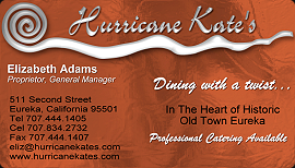 Hurricane Kate's Restaurant Business Card