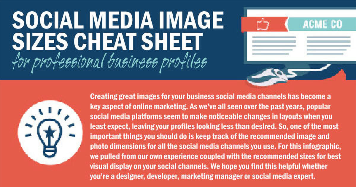 Social Media Image Sizes Cheat Sheet [Infographic]