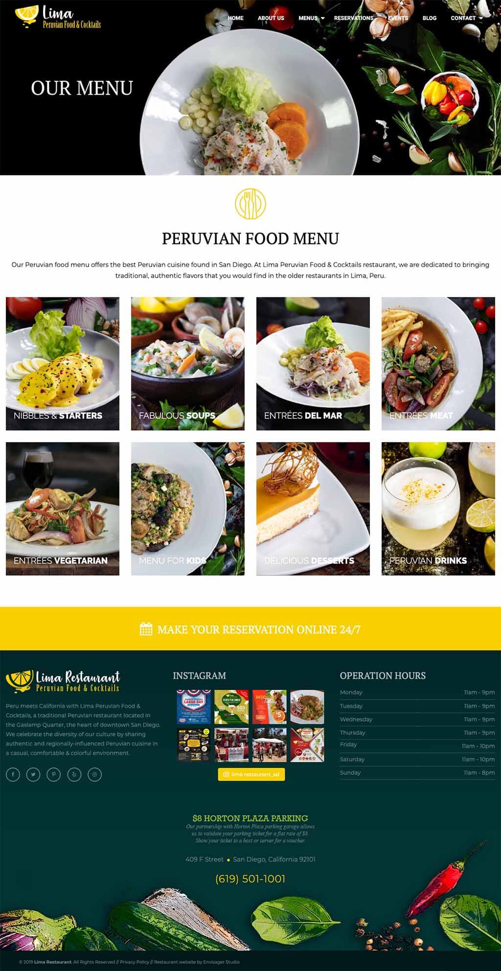 Restaurant Website Design by Envisager Studio Restaurant Website Design by Envisager Studio