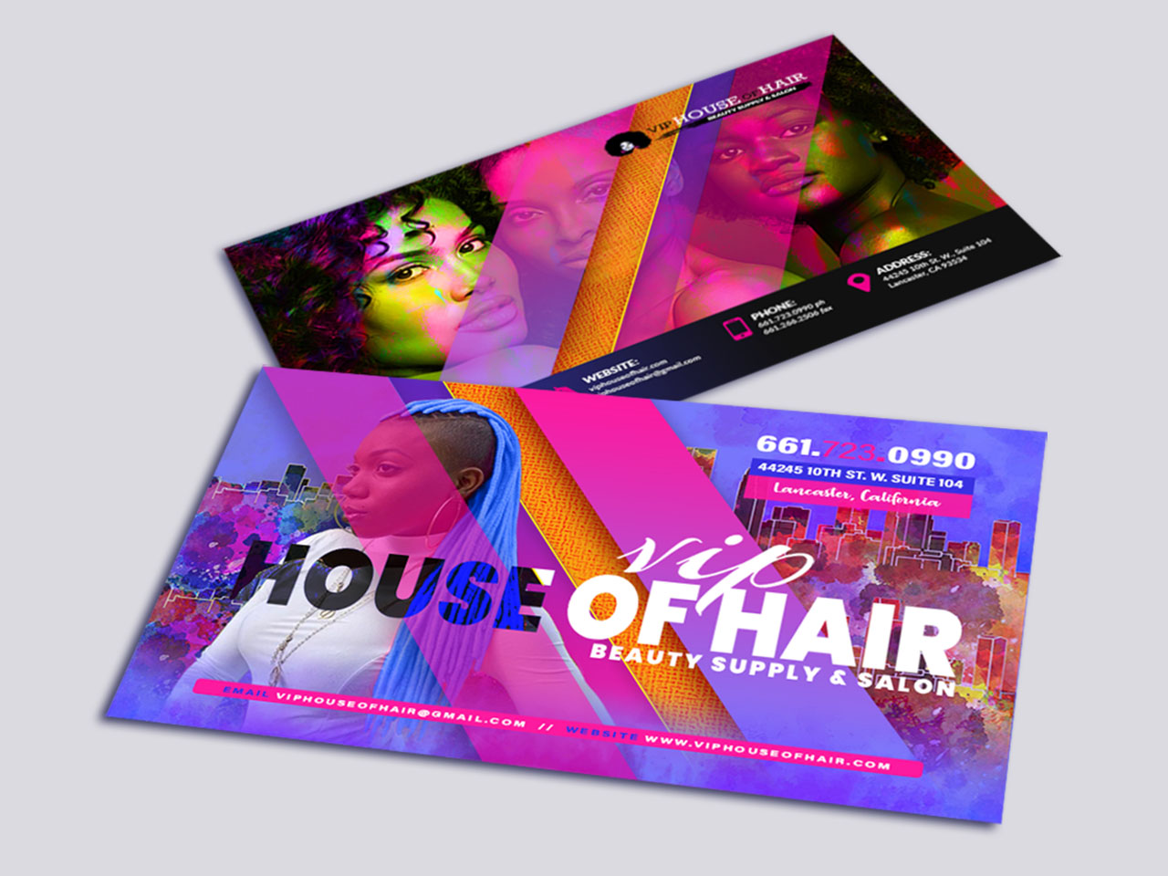 Business Card Design VIP House Of Hair Beauty Supply