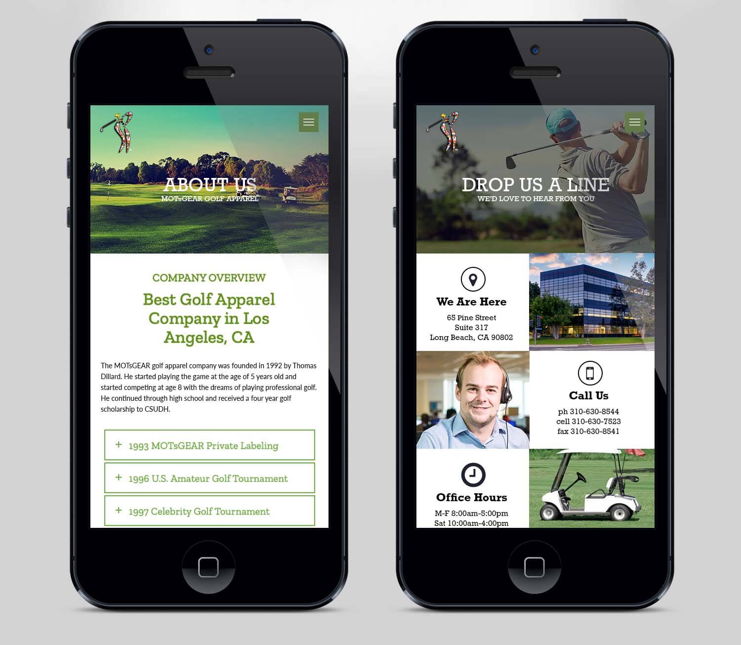 Golf Website Design