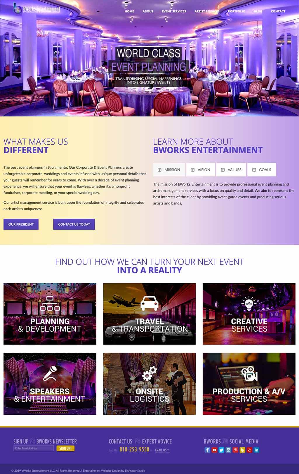 bWorks Entertainment Events Website bWorks Entertainment Events Website