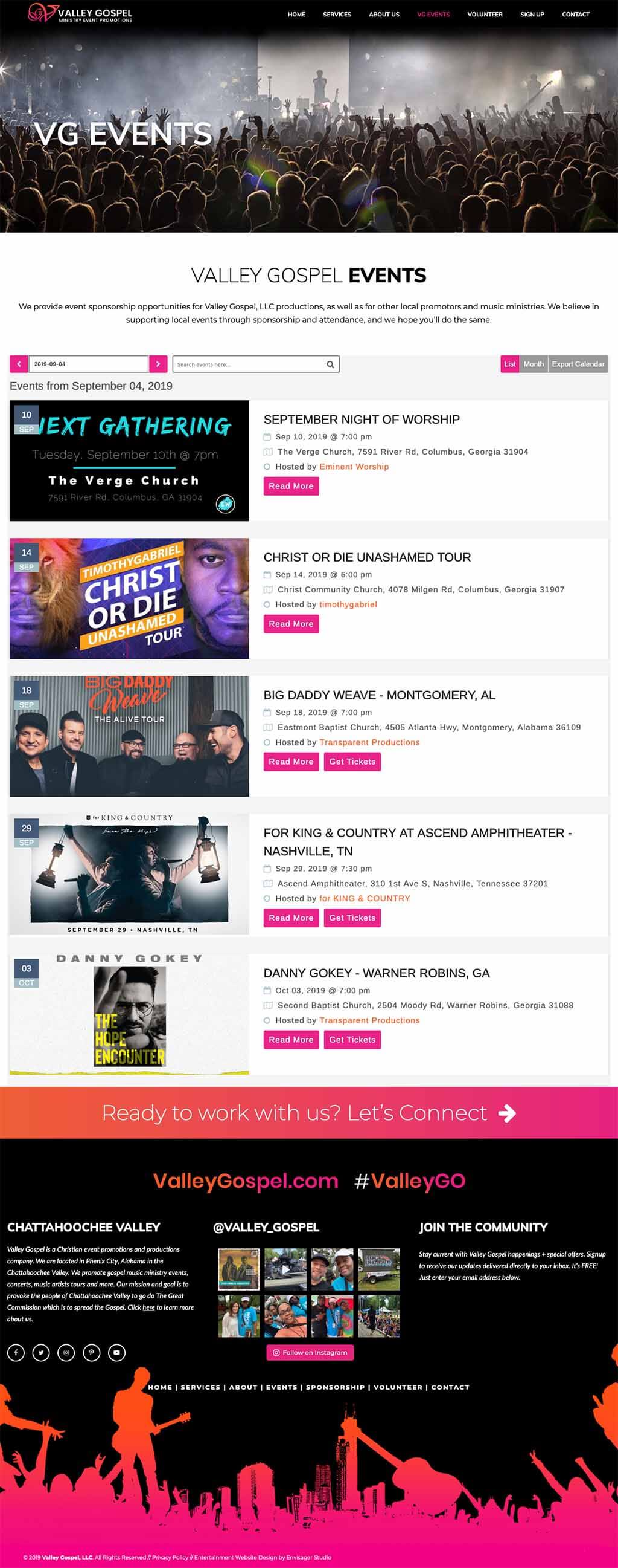 Website Design Valley Gospel Events Website Design Valley Gospel Events