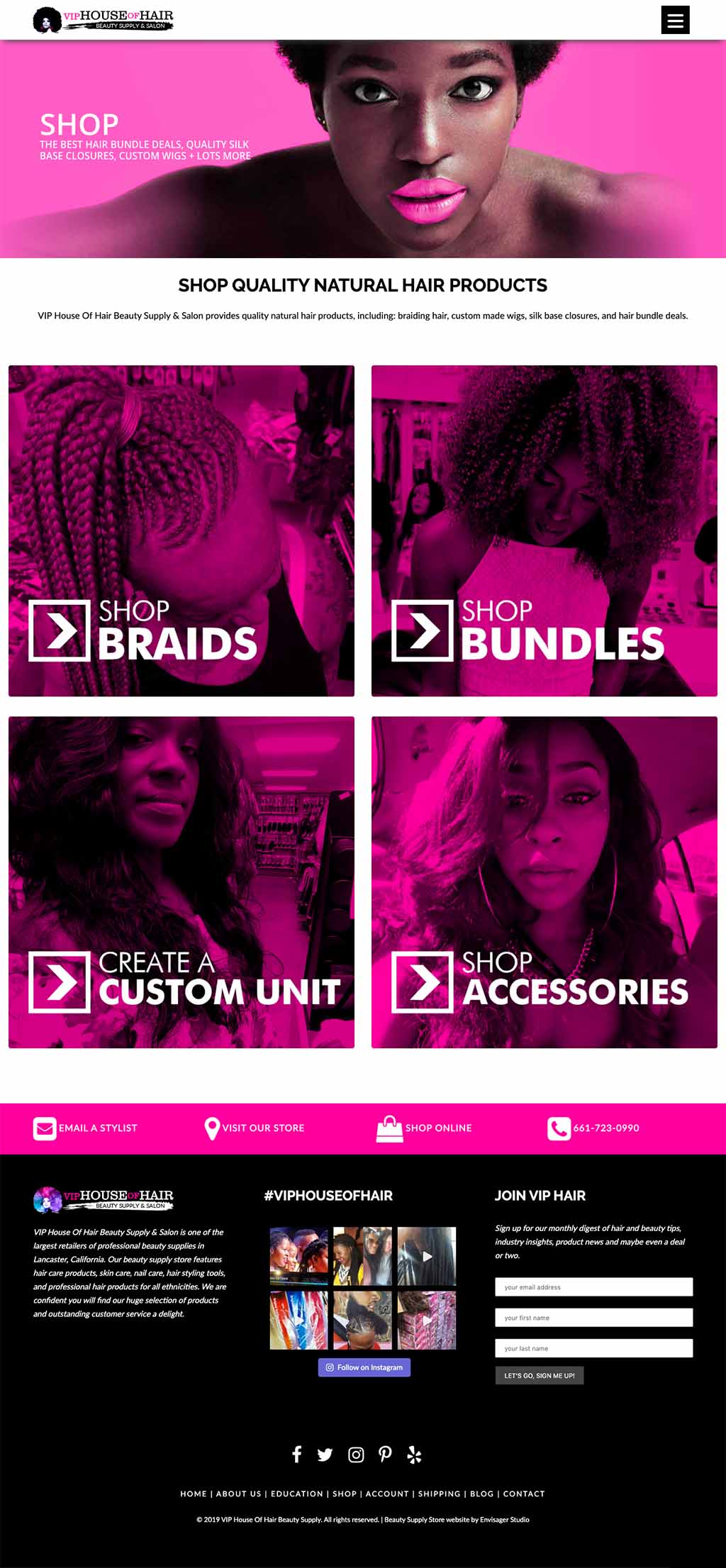 Beauty Supply Store Website Design