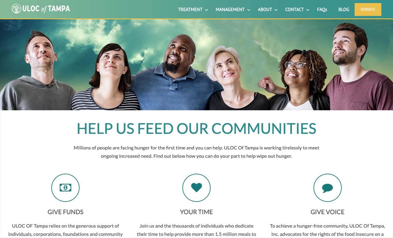 ULOC Tampa Nonprofit Website Examples