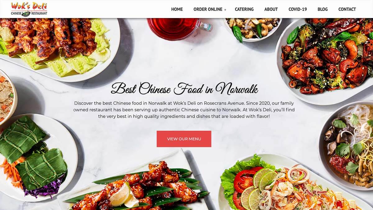 Wok's Deli Chinese Restaurant Website Design