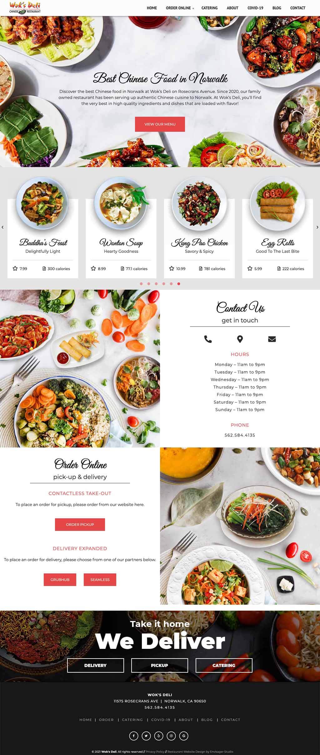 Wok's Deli Chinese Restaurant Website Design