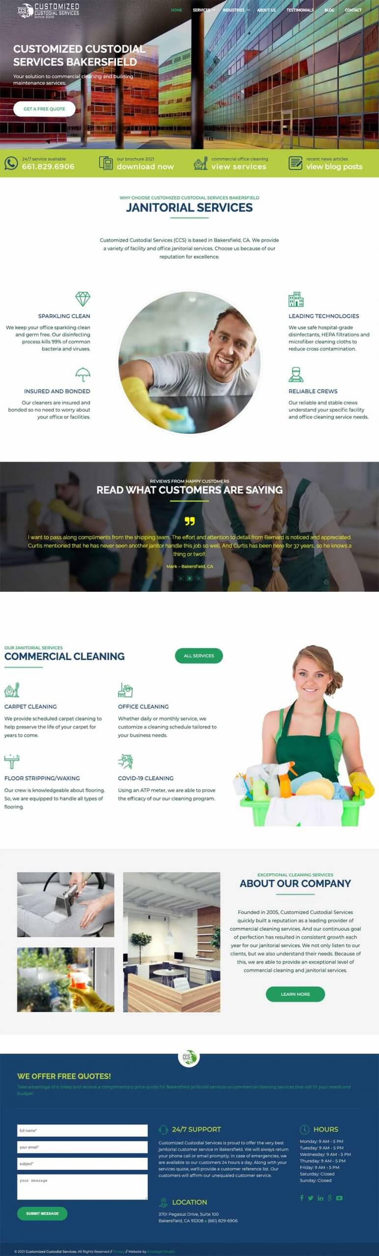 Cleaning Services Website Examples