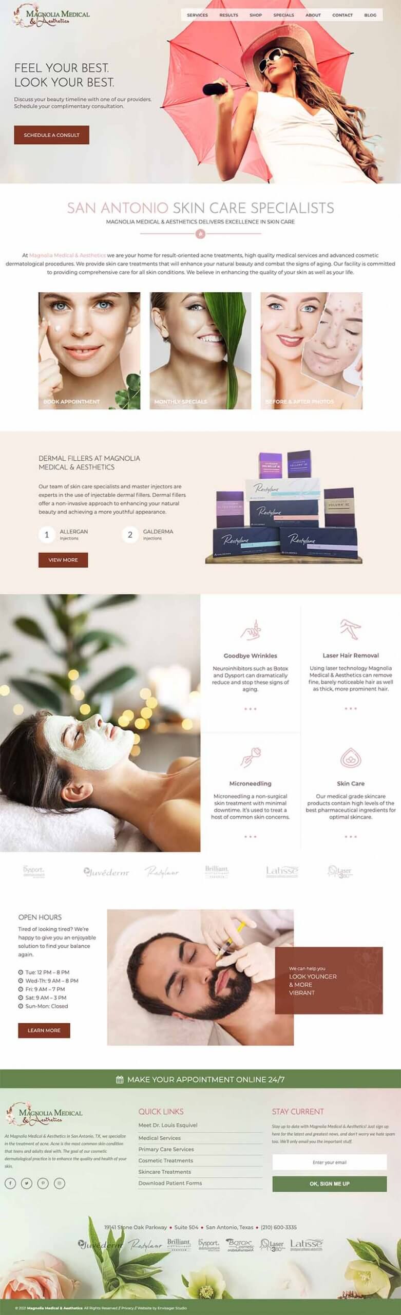 Spa Website Examples