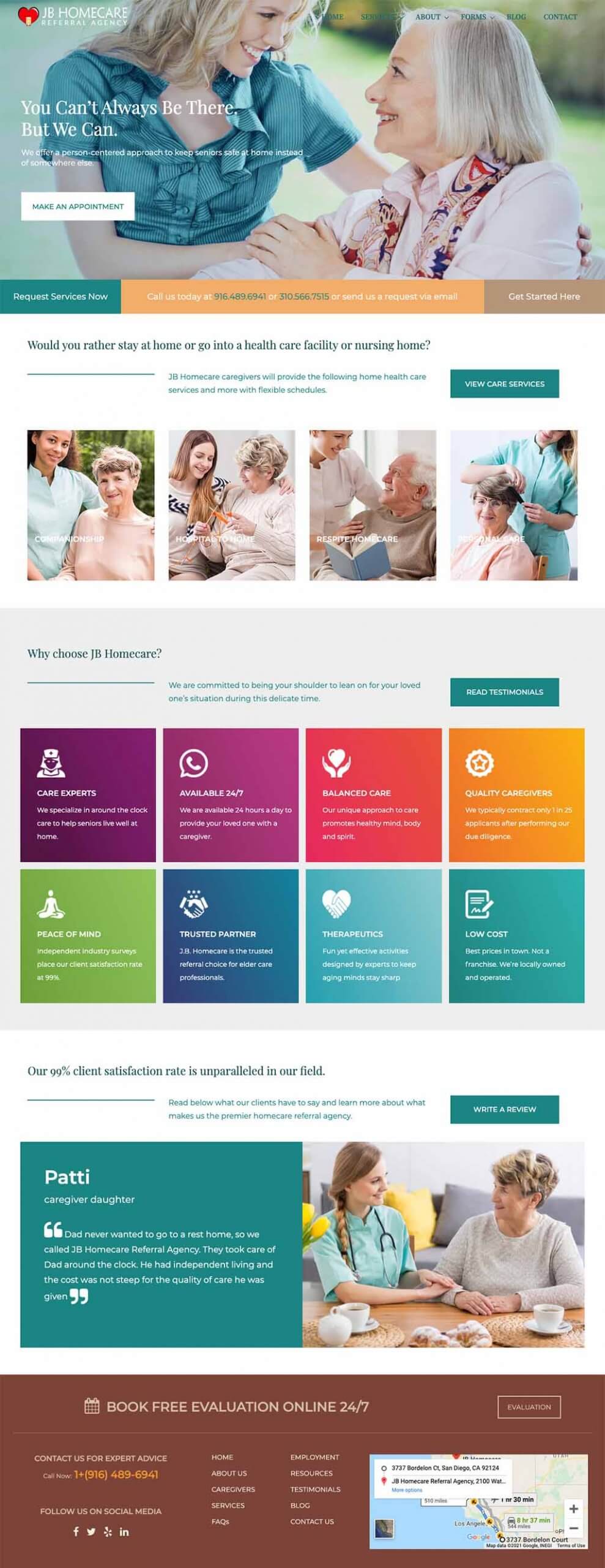 Home Care Website Design | Envisager Studio