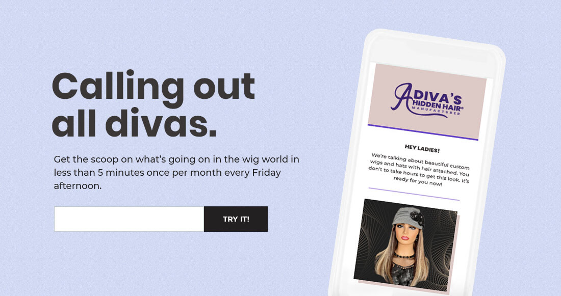 Marketing Emails Example A Diva's Hidden Hair