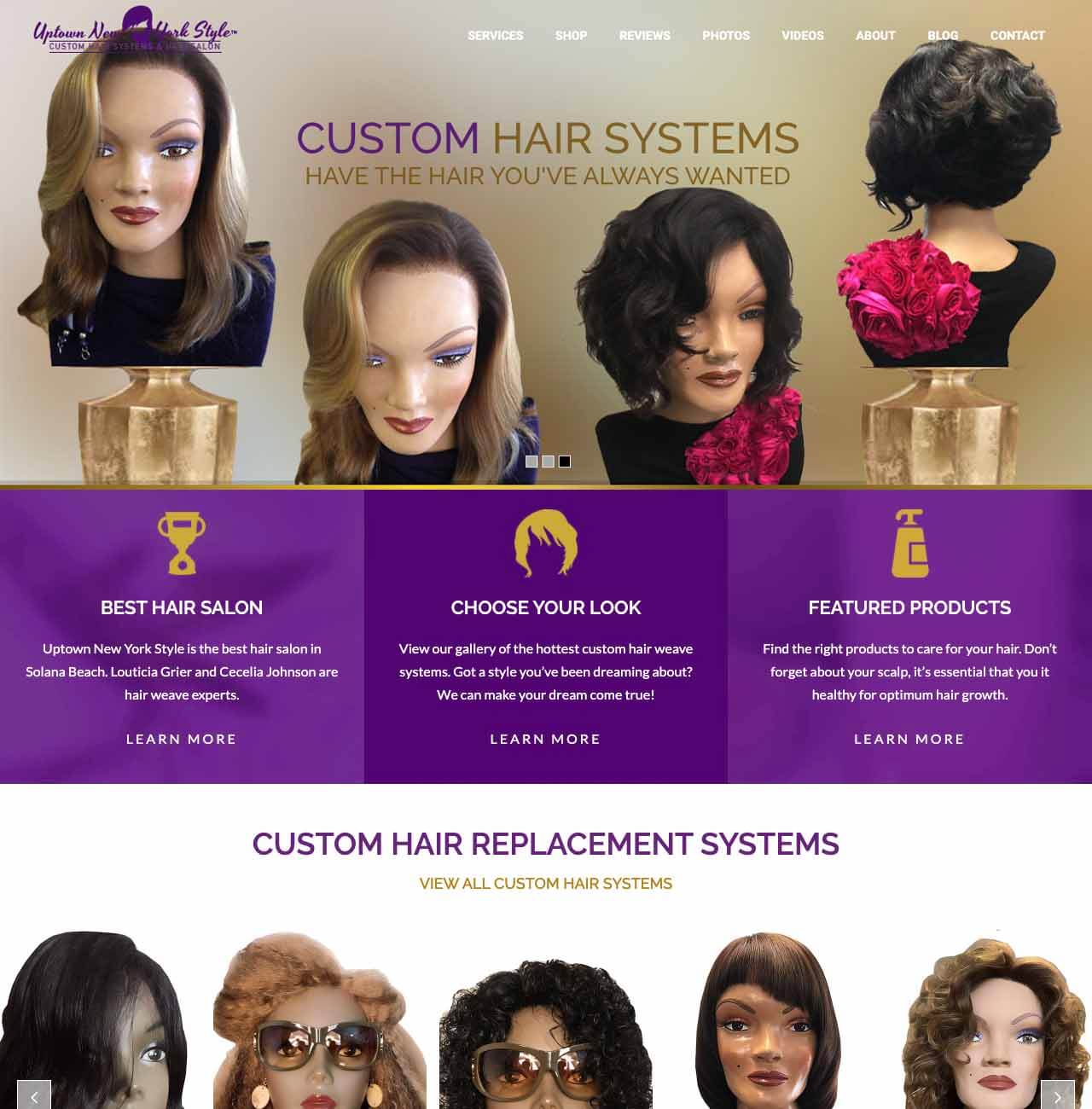 Hair Salon Website Examples by Envisager Studio