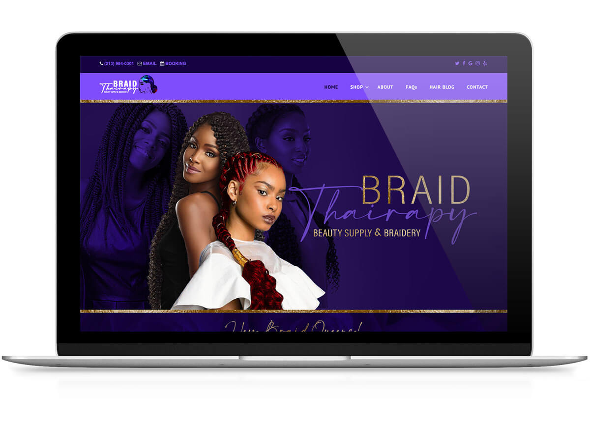 Hair Braiding Salon Website | Envisager Studio
