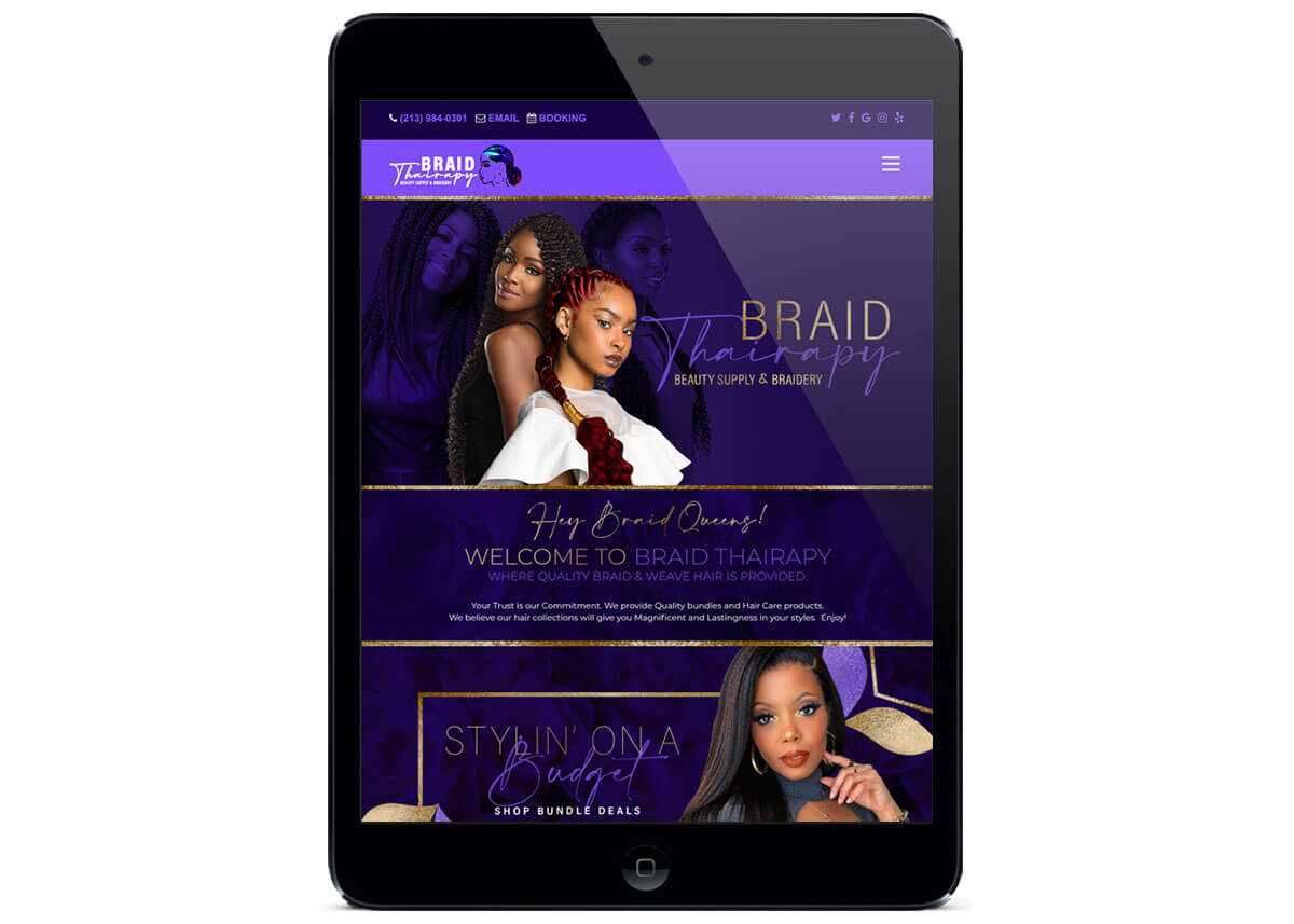 Hair Braiding Salon Website | Envisager Studio