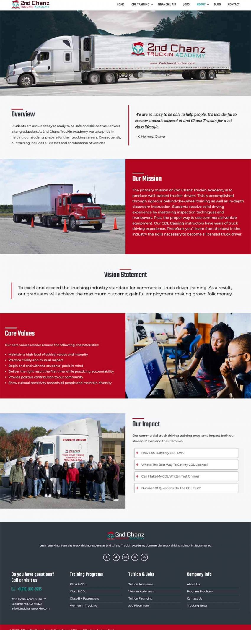 2nd Chanz Truckin - New Trucking Company Website