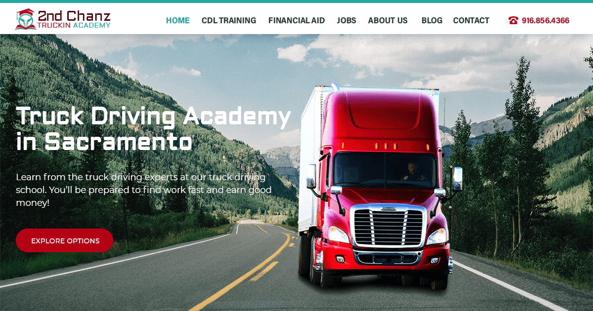 2nd Chanz Truckin - Mobile Optimized Website Examples