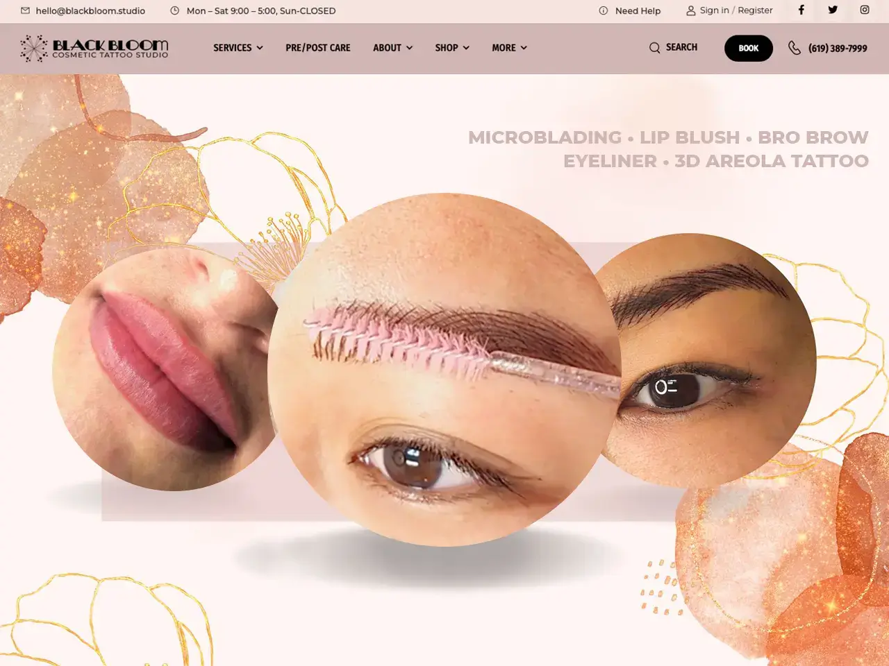 Cosmetic Tattoo Website Design San Diego