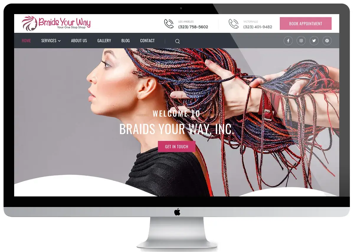 Braiding Salon Website Design