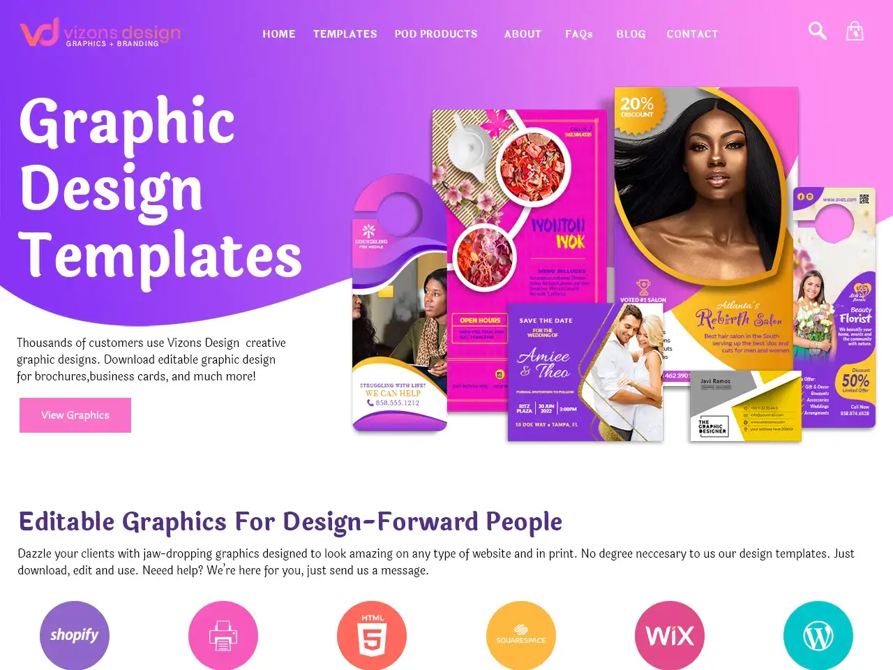Print On Demand Custom Website Design by Envisager Studio