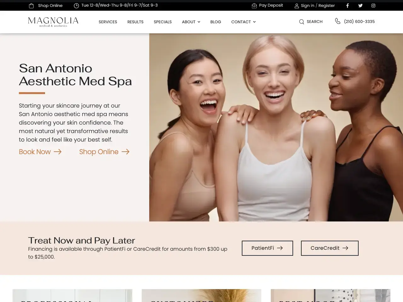 Magnolia Medical & Aesthetics Med Spa Website Design