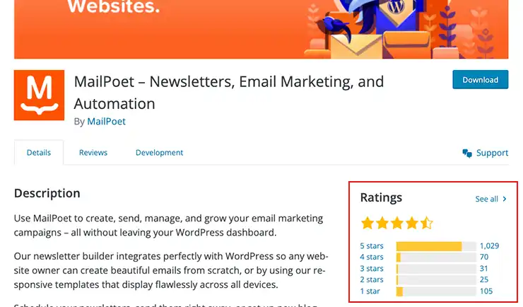 Mailpoet Plugin Ratings