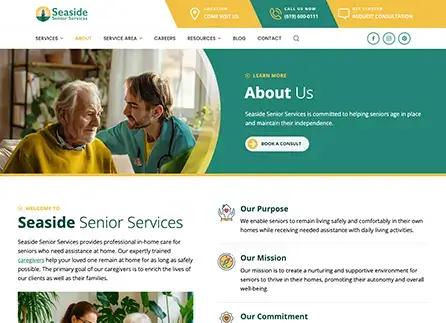 Website Design For Senior Care by Envisager Studio