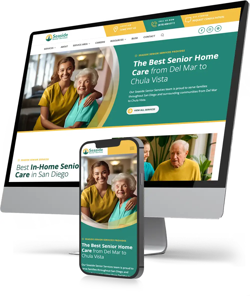 In-Home Senior Care Website Design by Envisager Studio