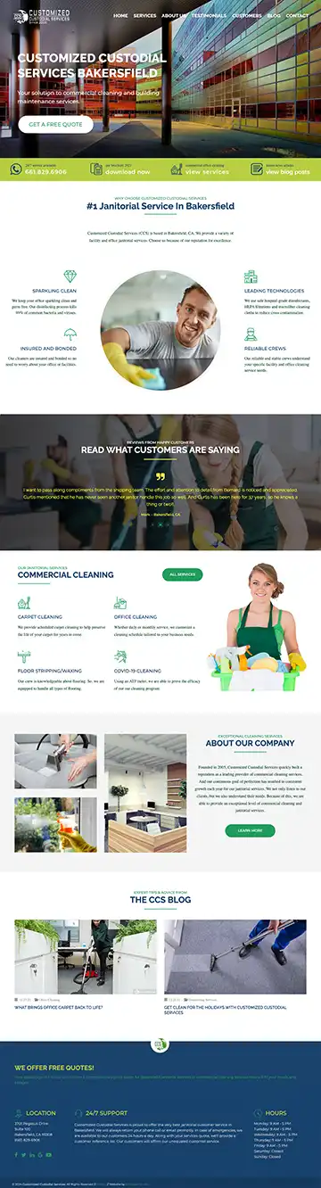 Commercial Cleaning Website Design by Envisager Studio
