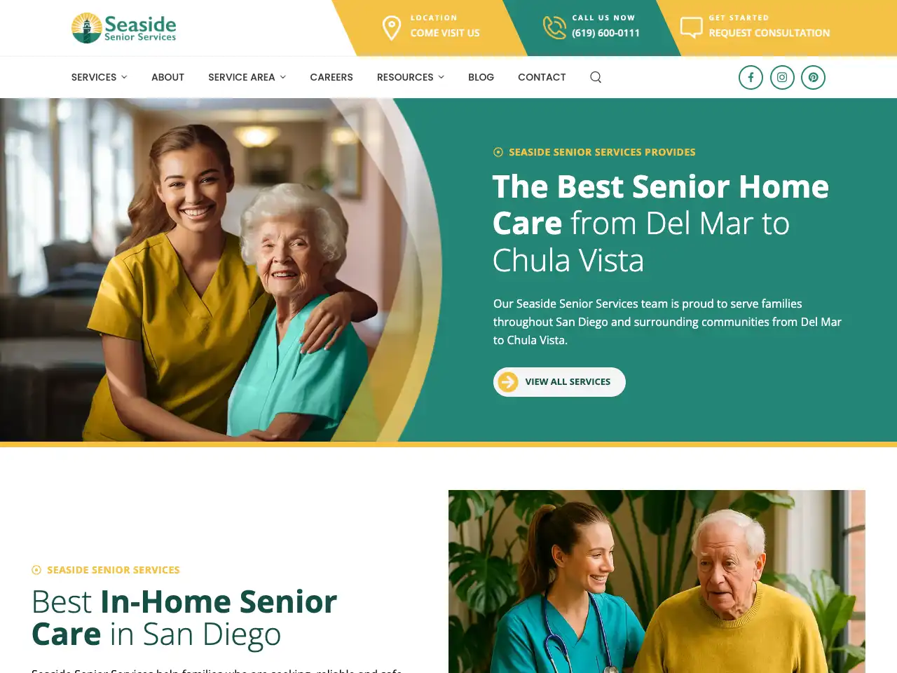 In-Home Senior Care Website Design by Envisager Studio