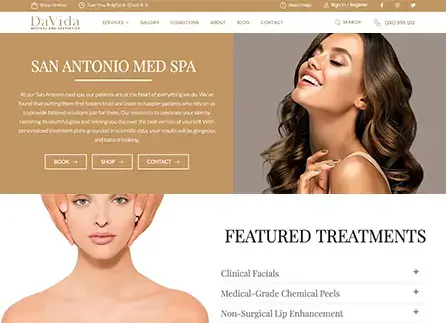Med Spa Website Design - Envisager Studio San Diego