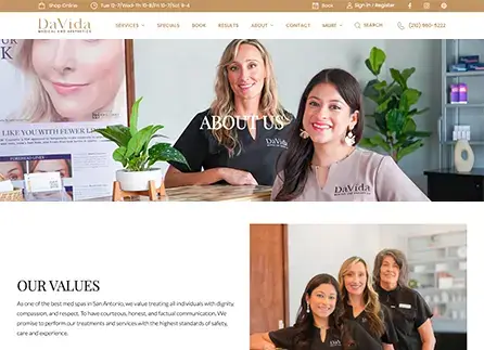 Med Spa Website Design - Envisager Studio San Diego
