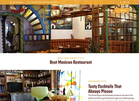 Mexican Restaurant Website Design by Envisager Studio