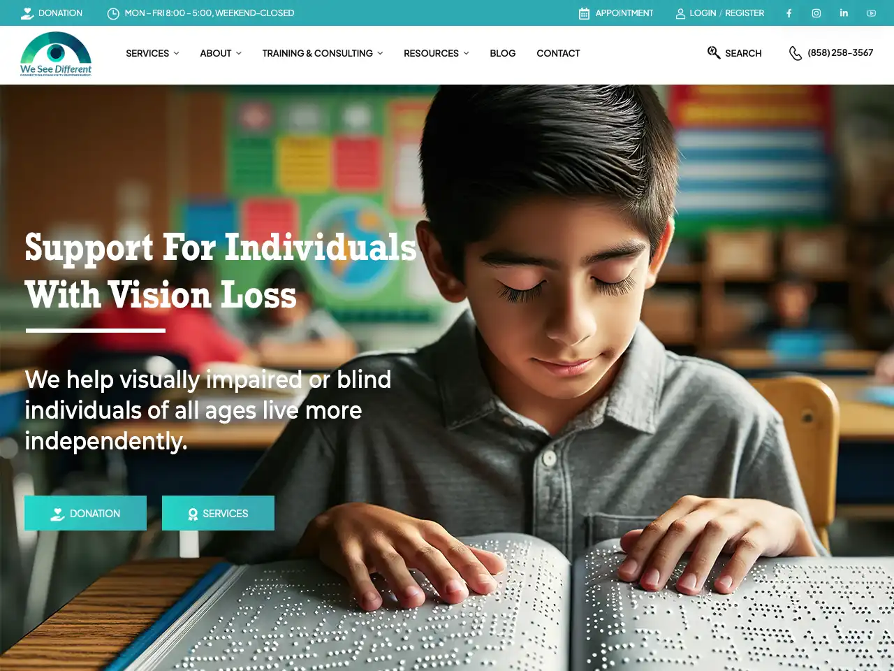 Website Design for Visually Impaired by Envisager Studio San Diego