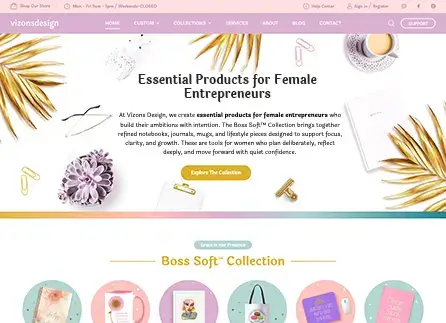 Website Design for Gifts for Businesswomen | Envisager Studio
