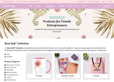 Website Design for Gifts for Businesswomen | Envisager Studio