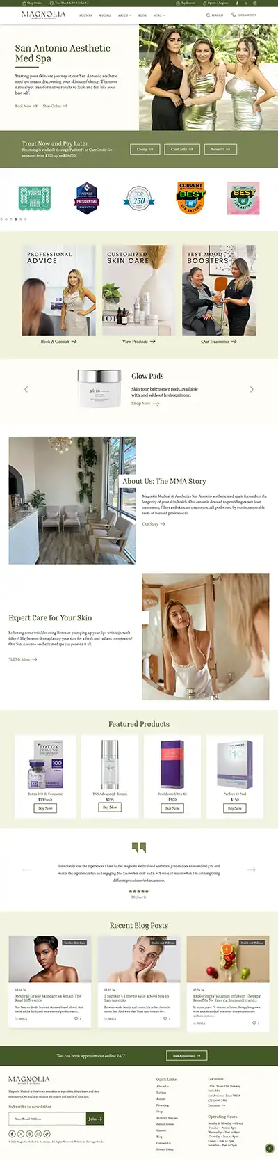 Medical Spa Website Design by Envisager Studio