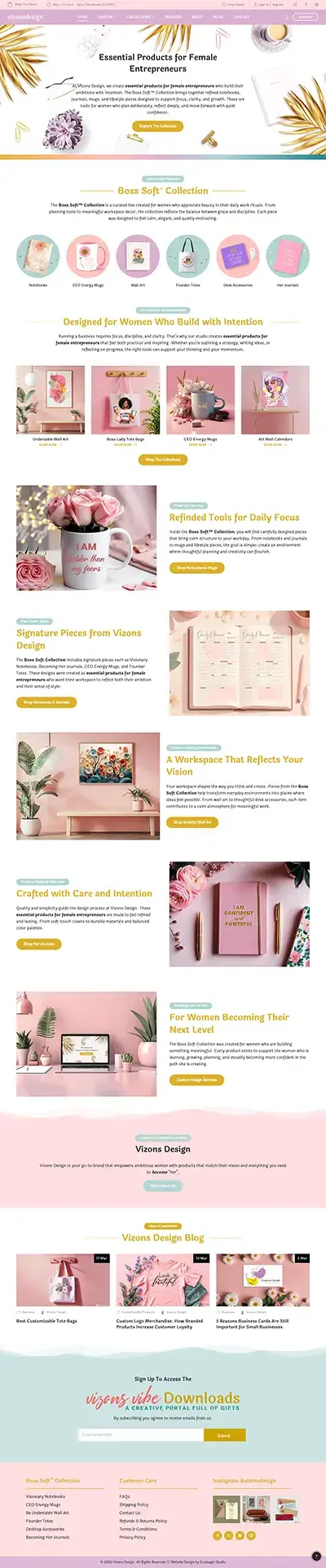 Website Design for Gifts for Professional Women | Envisager Studio