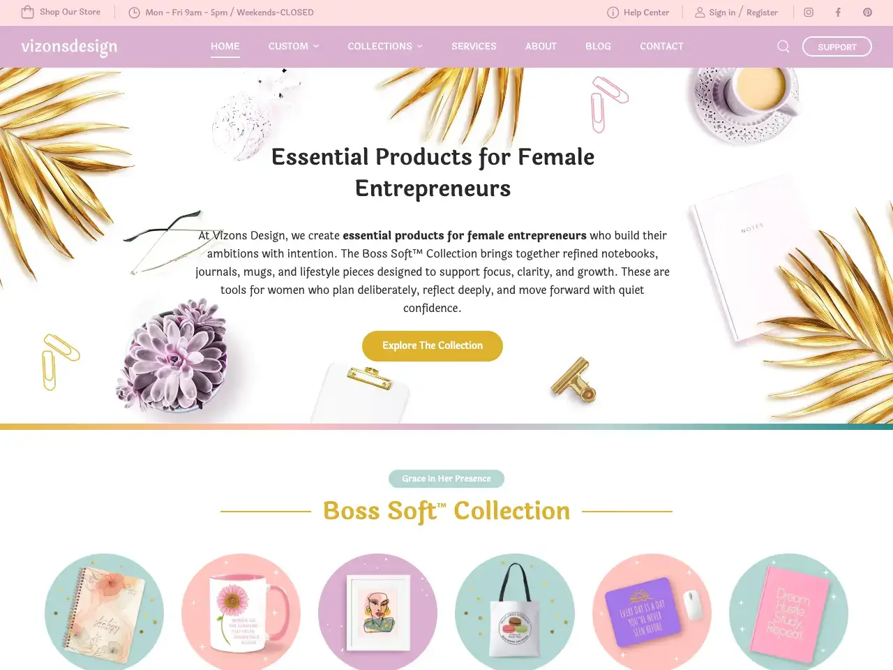 Website Design for Gifts for Businesswomen | Envisager Studio