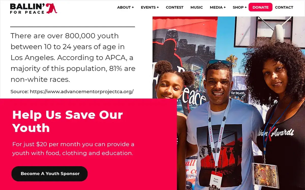 At-Risk Youth Program Website Design by Envisager Studio