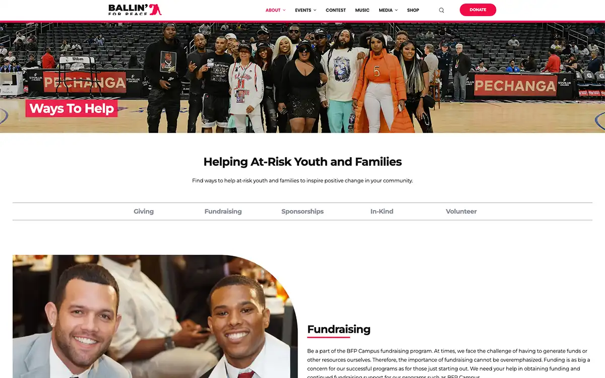At-Risk Youth Program Website Design by Envisager Studio
