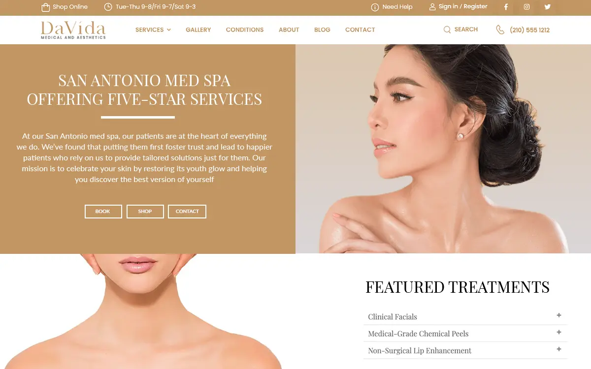 Med Spa Website Design by Envisager Studio