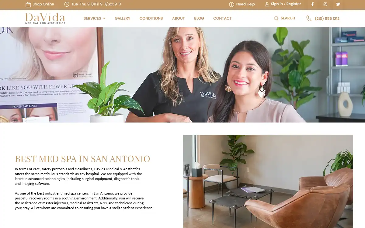 Med Spa Website Design by Envisager Studio