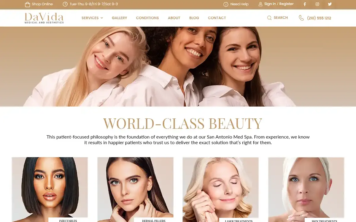 Med Spa Website Design by Envisager Studio