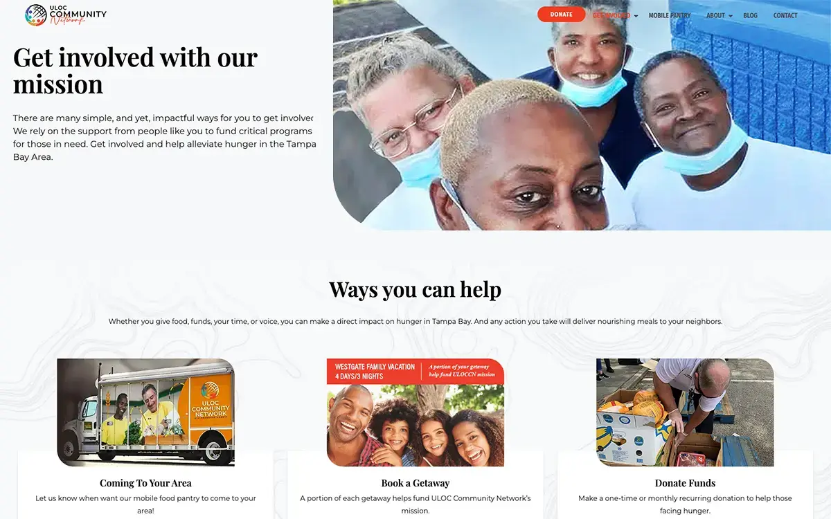 Food Bank Website Design by Envisager Studio