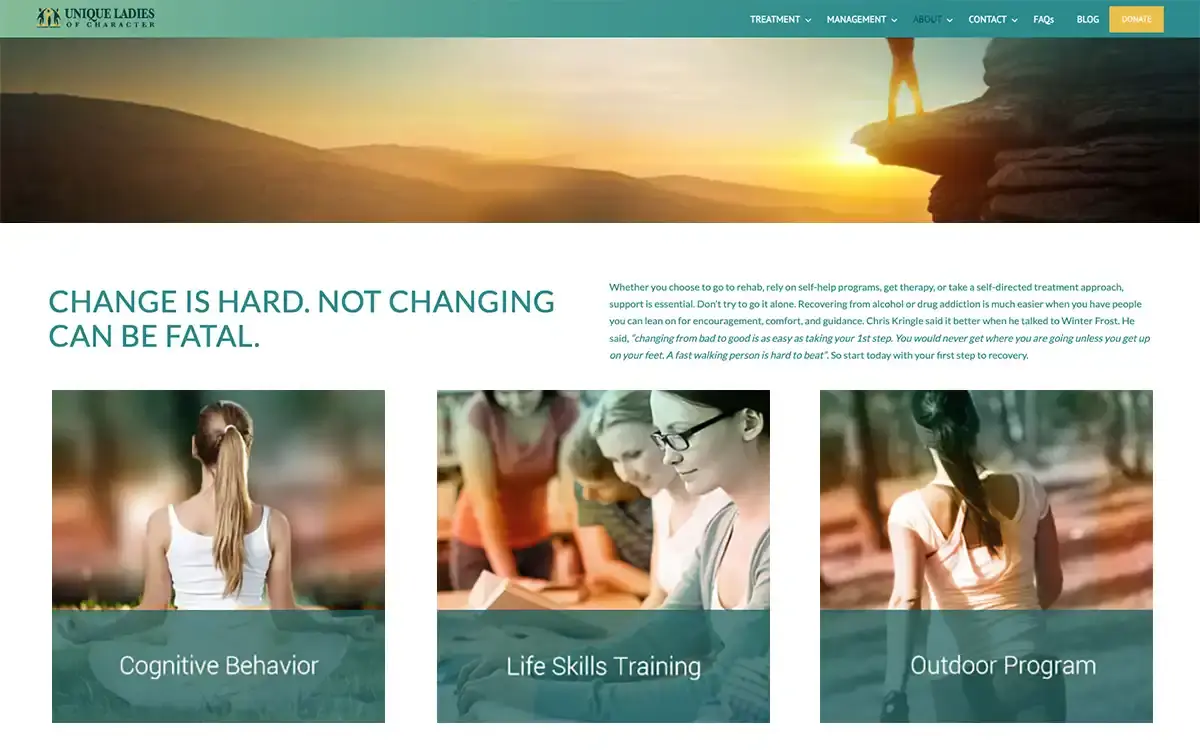 Women's Transitional Housing Website Design by Envisager Studio