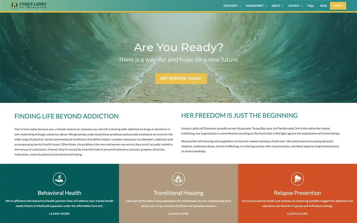 Women's Transitional Housing Website Design by Envisager Studio